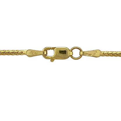 9ct Gold Diamond & Blue Stone 16" Necklace