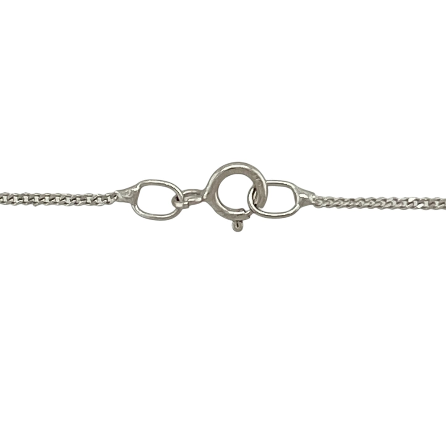 9ct White Gold Diamond & Pearl Twist 18" Necklace
