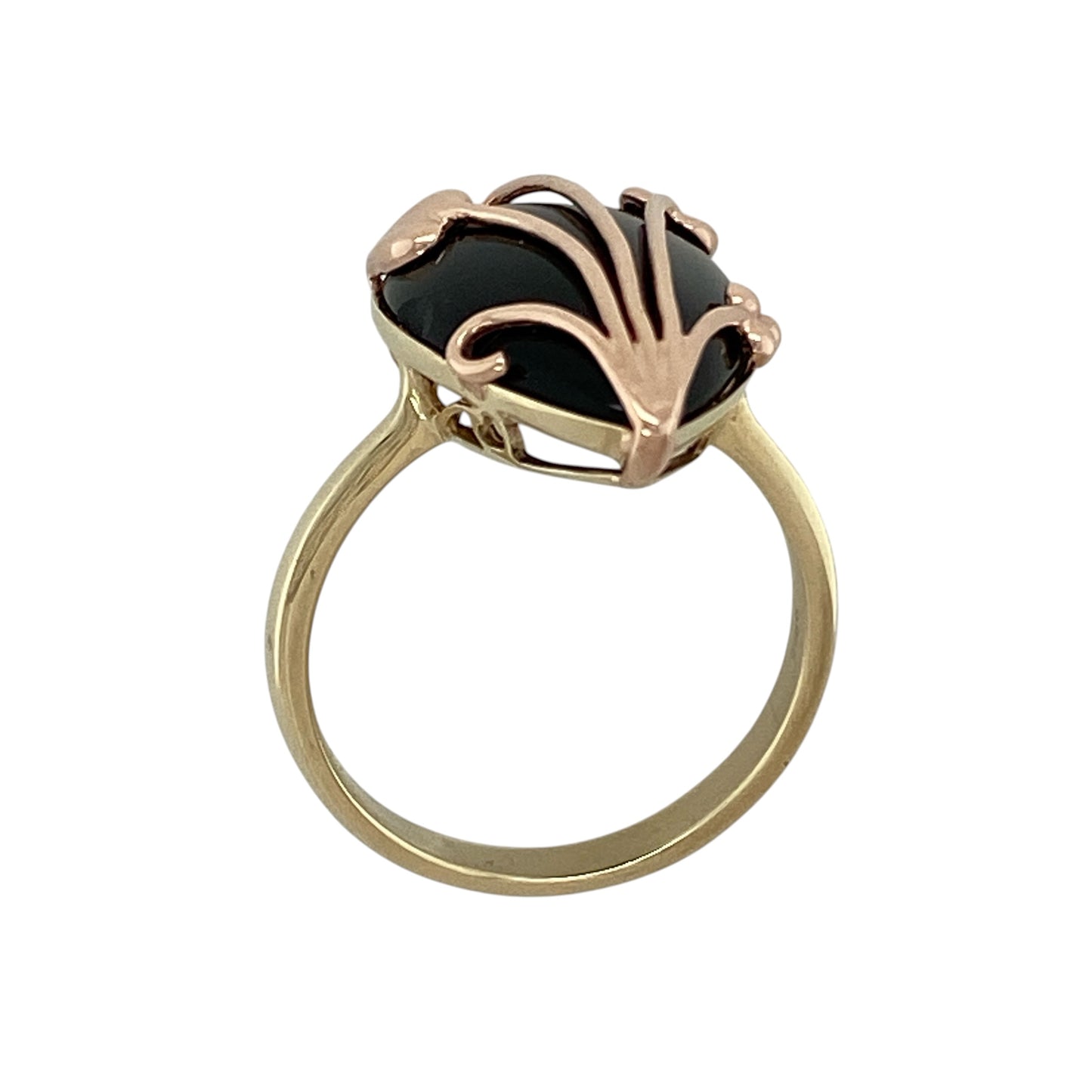 9ct Gold & Black Onyx Teardrop Clogau Tree of Life Ring