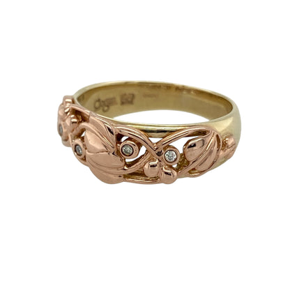 Bring meaningful symbolism and refined sparkle to your collection with this pre-owned 9ct yellow and rose gold diamond Clogau Tree of Life ring, featuring an elegant design with timeless appeal—perfect for everyday wear or special occasions.

Design: The ring showcases the iconic Tree of Life motif across the front, measuring approximately 8mm in height, accented with sparkling diamonds for a refined and eye-catching finish.