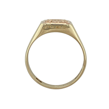 9ct Gold Clogau Three Feathers Rectangle Signet Ring