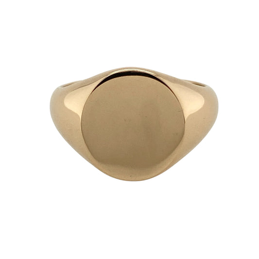 18ct Gold Clogau Plain Oval Signet Ring