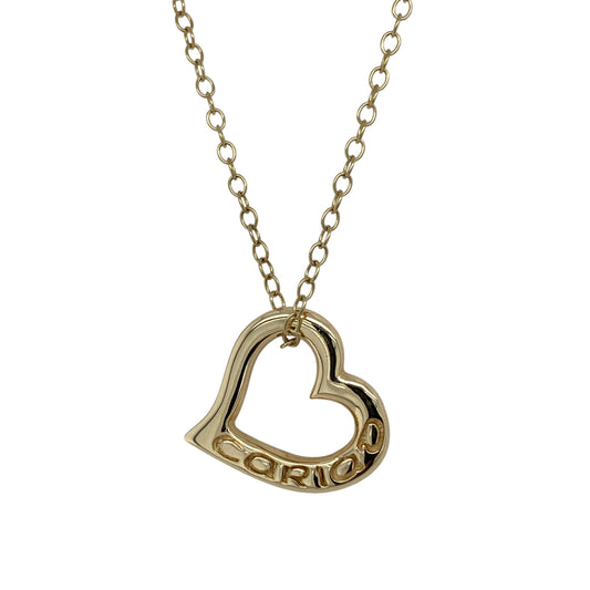 9ct Gold Clogau Open Cariad Heart 18" Necklace
