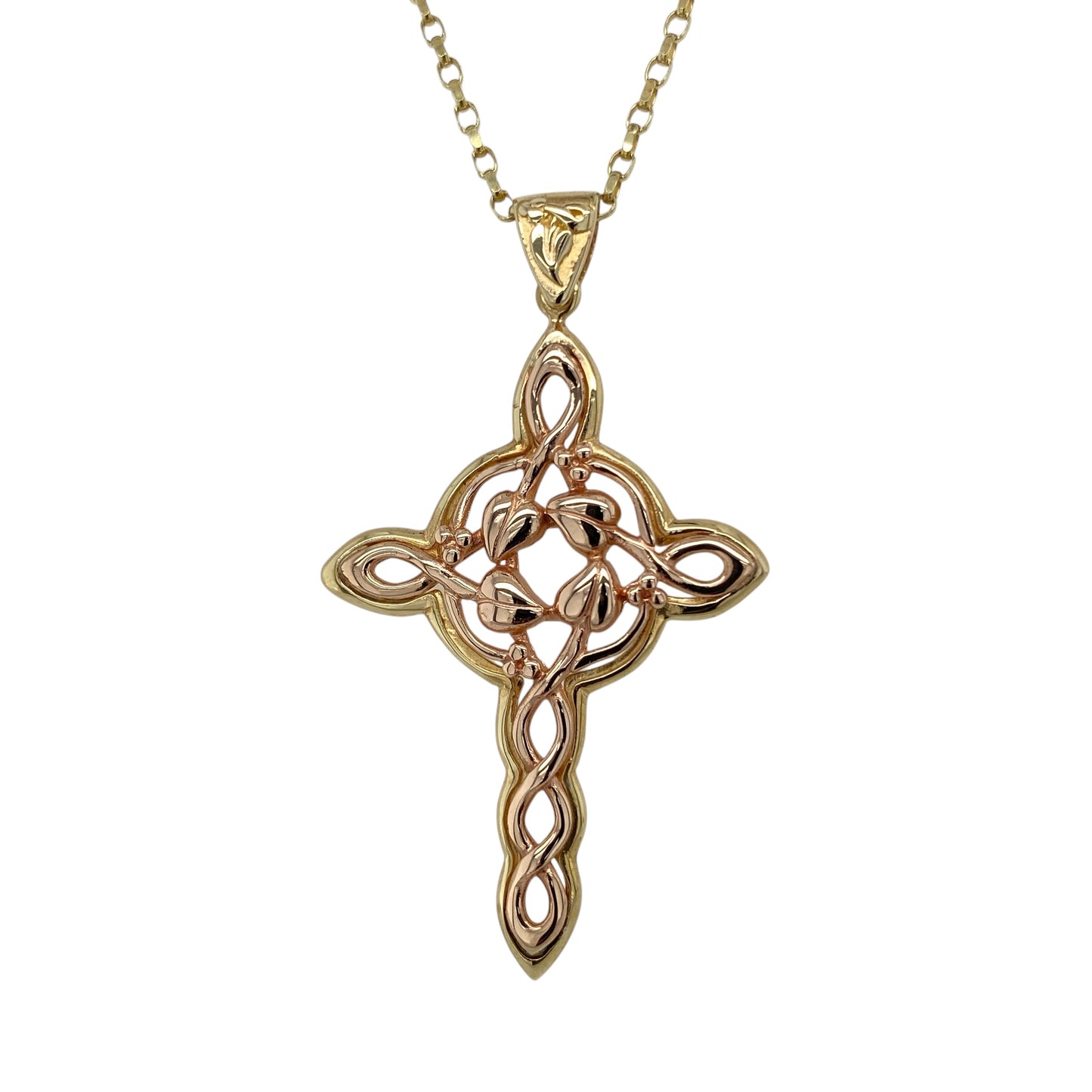 9ct Gold Clogau Tree of Life Celtic Weave Cross 20" Necklace