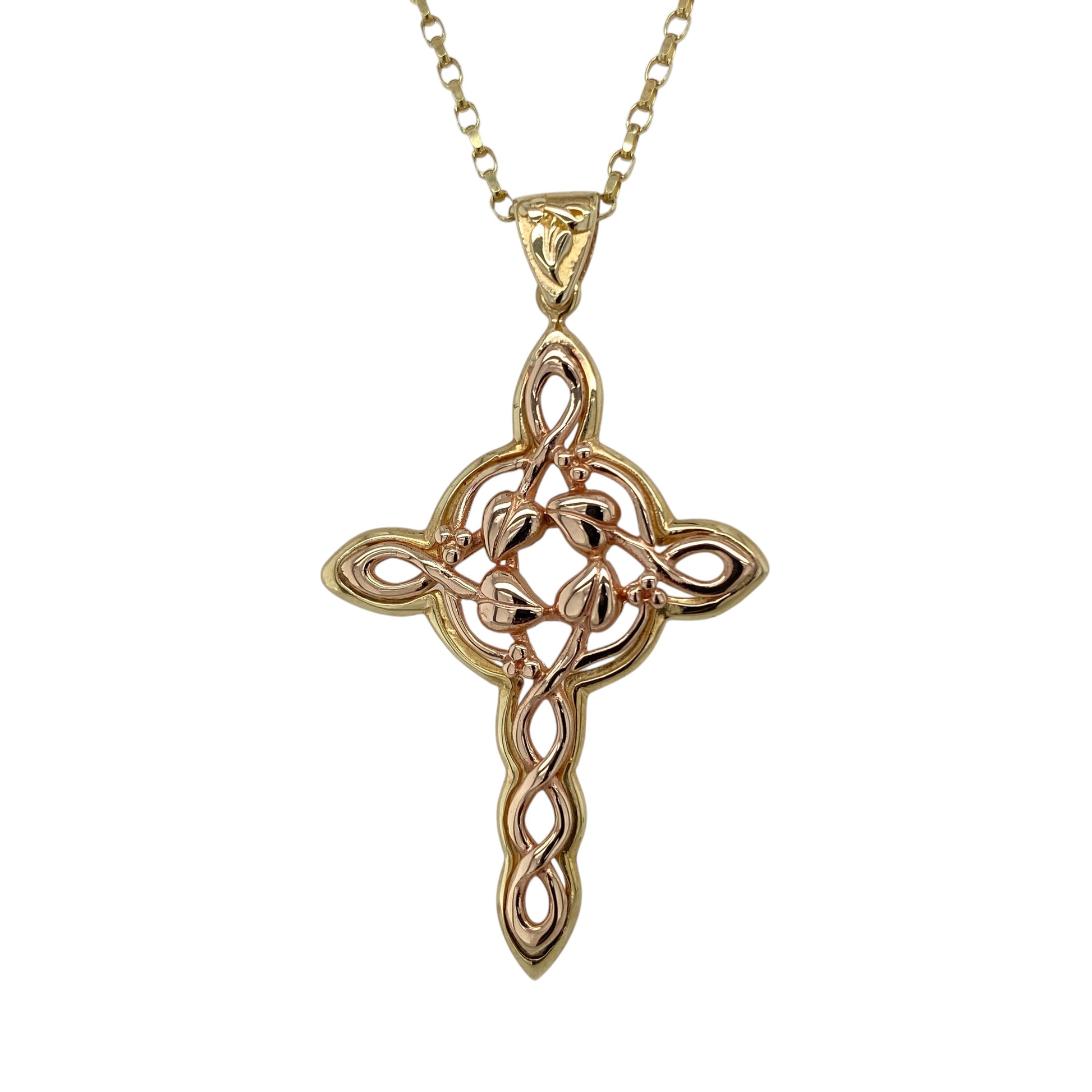 9ct Gold Clogau Tree of Life Celtic Weave Cross 20" Necklace