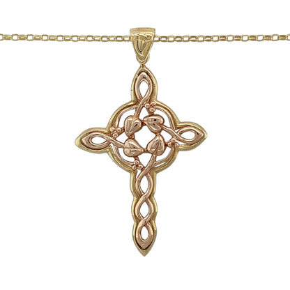 Bring meaningful symbolism and timeless Welsh elegance to your collection with this pre-owned 9ct yellow gold Clogau Tree of Life Celtic weave cross pendant necklace, featuring a striking design with heritage-inspired detail—perfect for everyday wear or a thoughtful gift.

Design: The pendant showcases a Celtic weave cross design incorporating the iconic Tree of Life motif, measuring approximately 4.7cm in length including the bail, suspended from a 20" belcher chain for a classic finish.