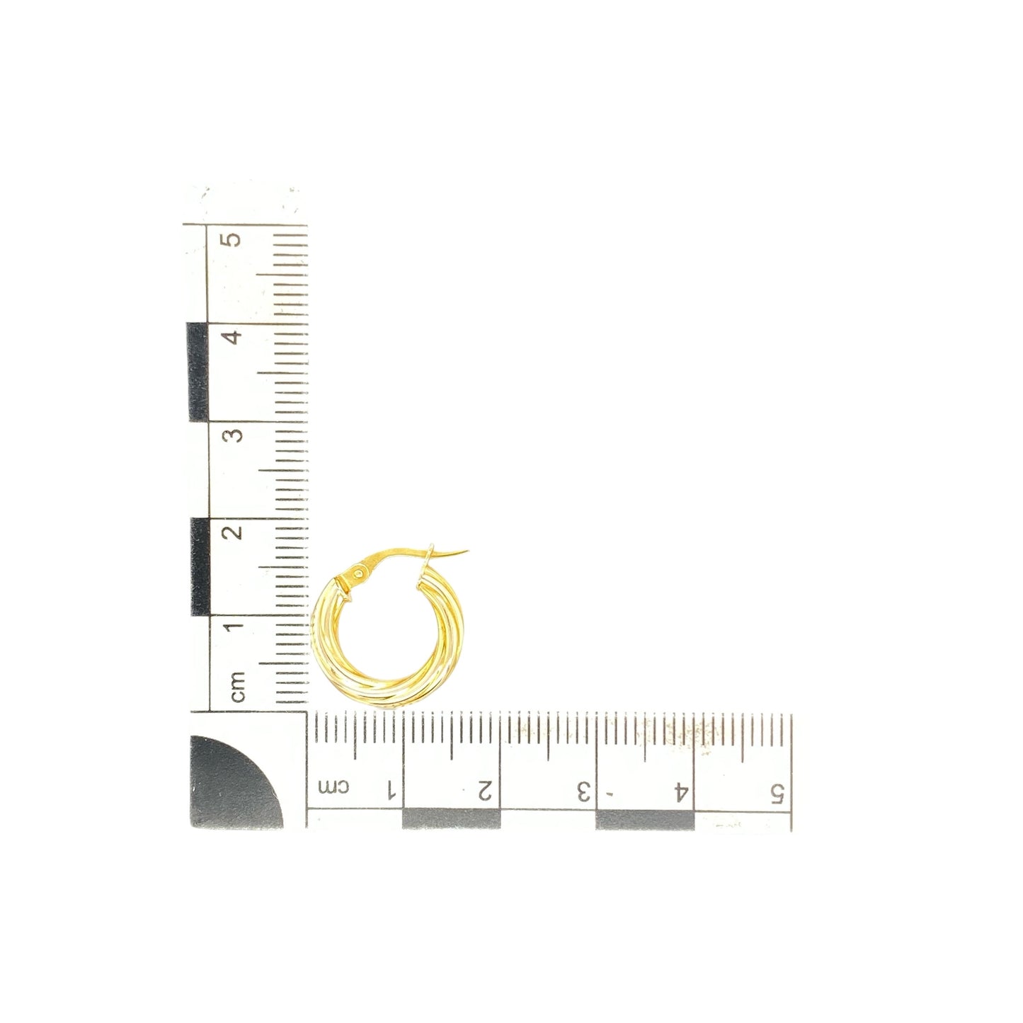 9ct Gold Twisted Hoop Creole Earrings