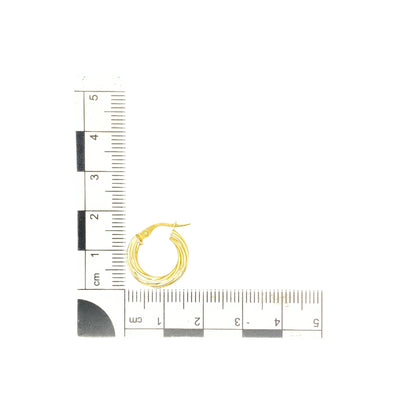 9ct Gold Twisted Hoop Creole Earrings