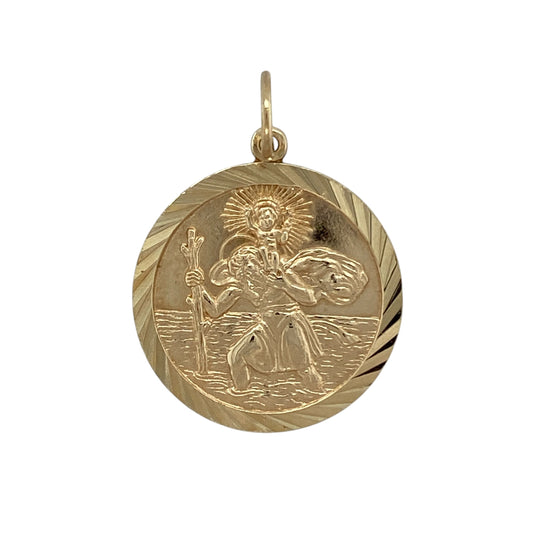 9ct Gold St Christopher Pendant