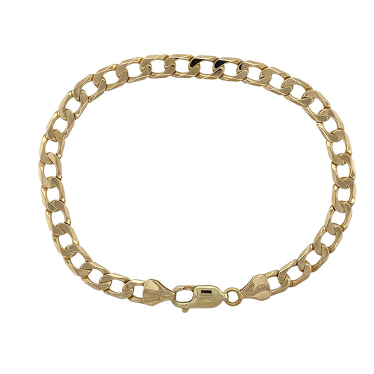 9ct Gold 8" Curb Bracelet