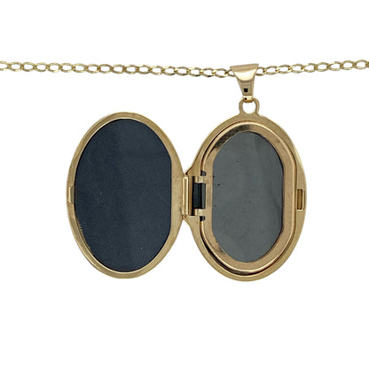 9ct Gold 'Precious Memories' Family Oval Locket 18" Necklace