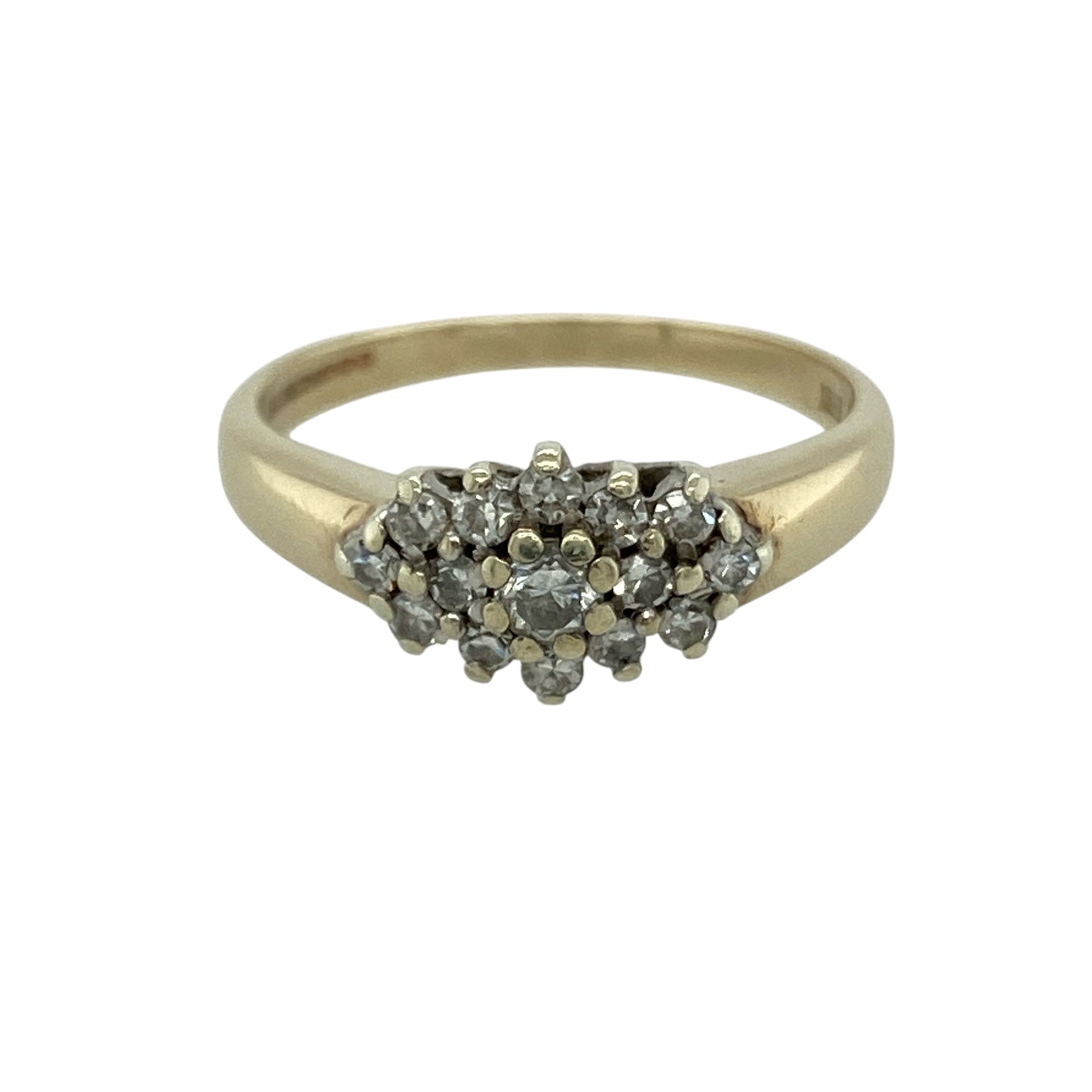 9ct Gold & Diamond Set Cluster Ring