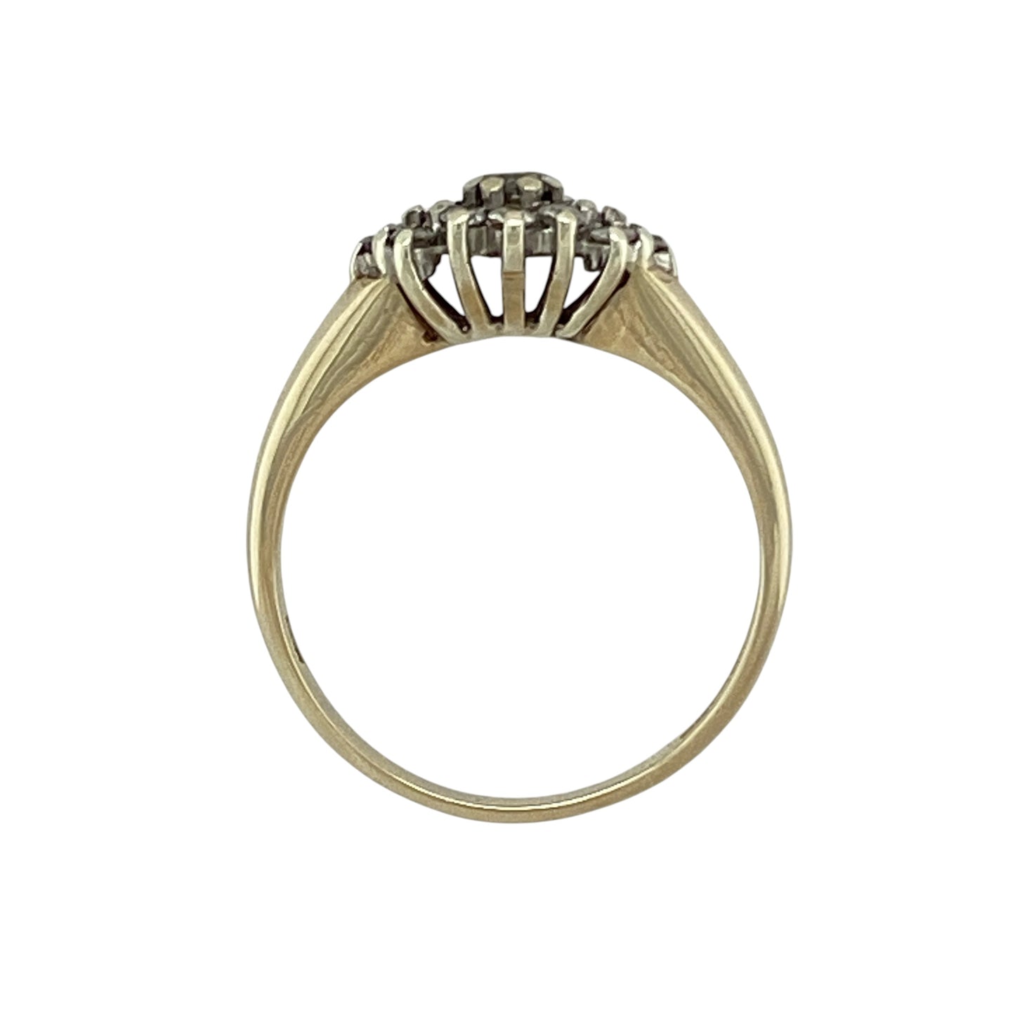 9ct Gold & Diamond Set Cluster Ring