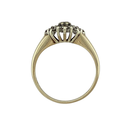 9ct Gold & Diamond Set Cluster Ring