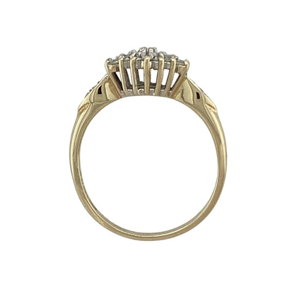 9ct Gold & Diamond Set Cluster Ring