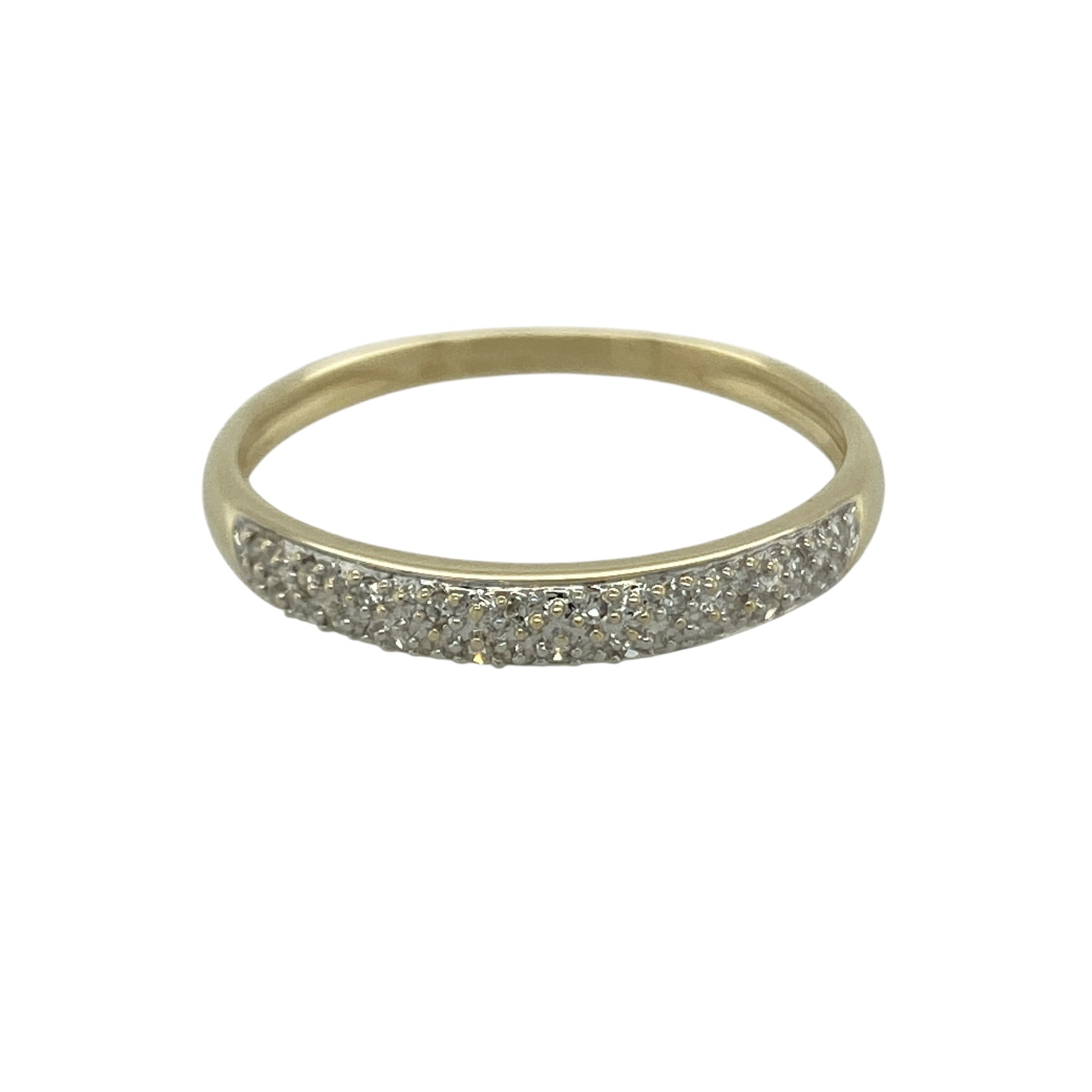 9ct Gold & Diamond Set Band Ring