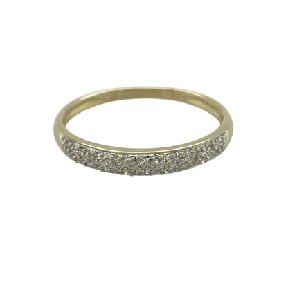 9ct Gold & Diamond Set Band Ring