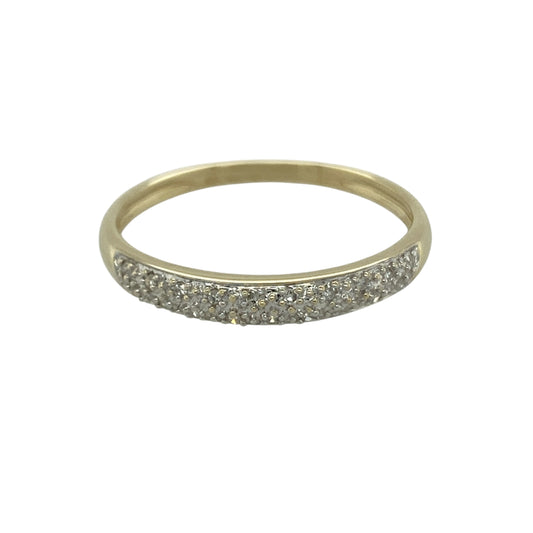 9ct Gold & Diamond Set Band Ring
