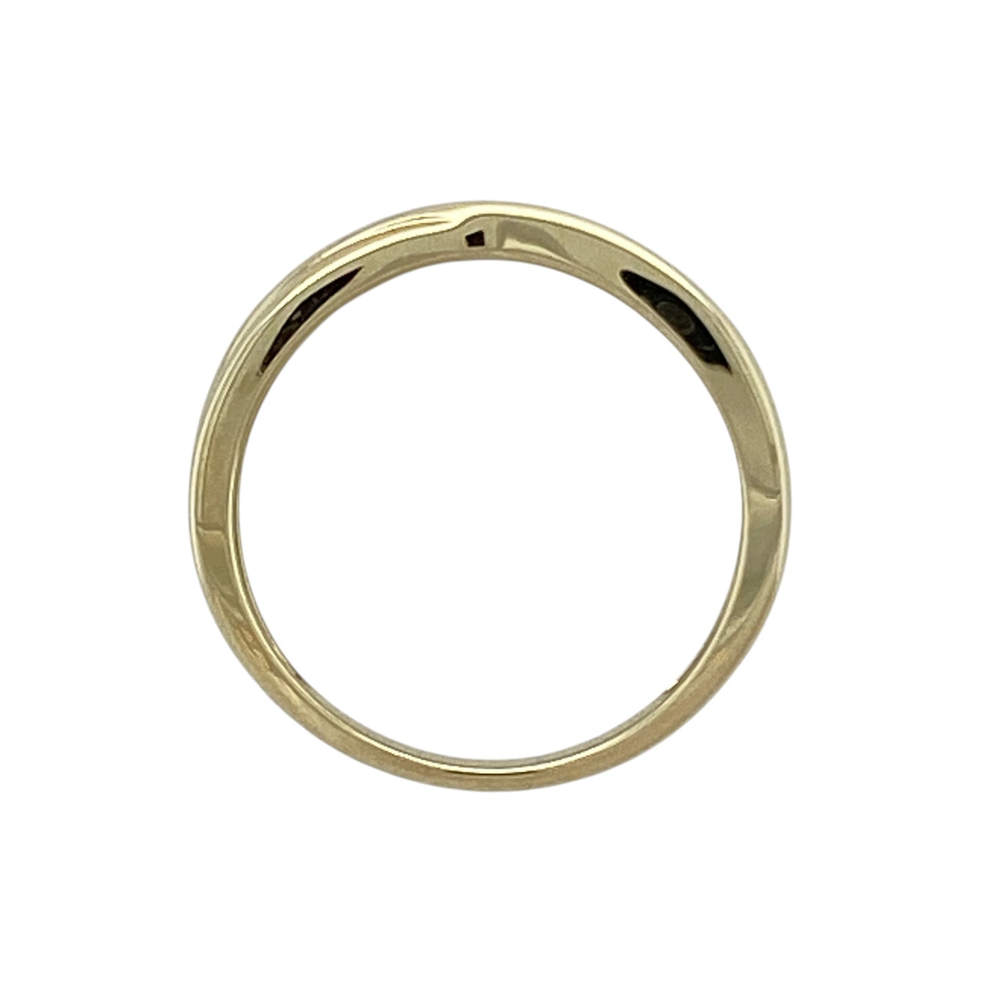 9ct Gold & Diamond Set Crossover Band Ring
