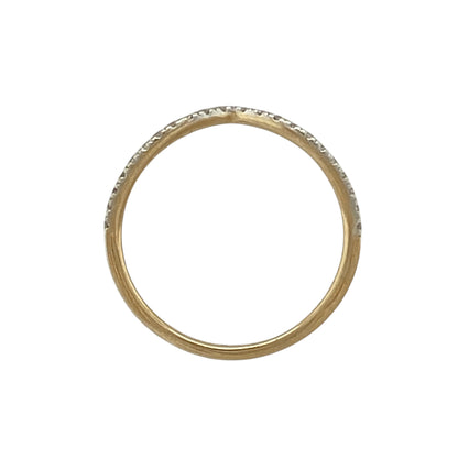 14ct Gold & Diamond Wishbone Ring