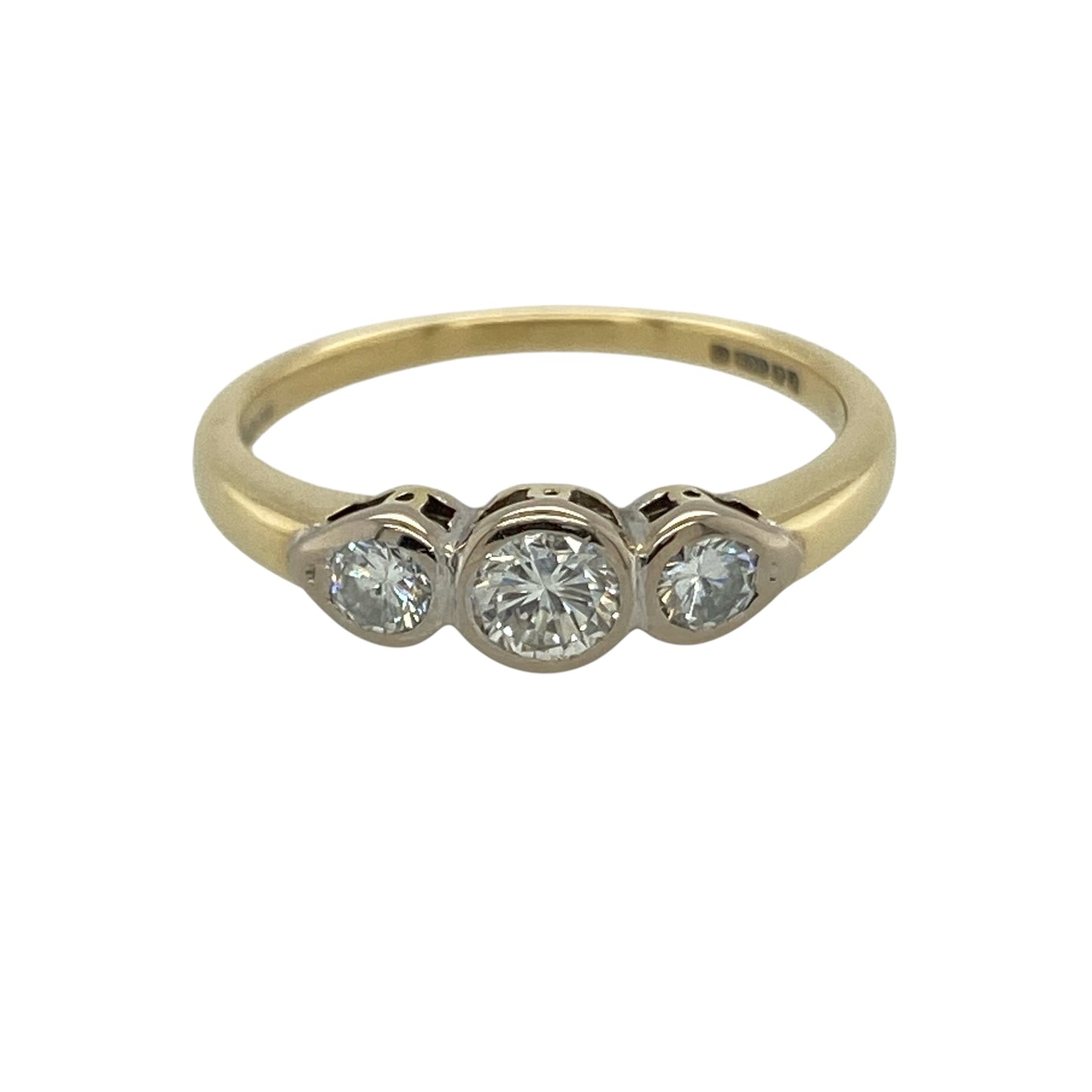 18ct Gold & Diamond Set Trilogy Ring
