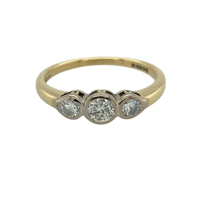 18ct Gold & Diamond Set Trilogy Ring
