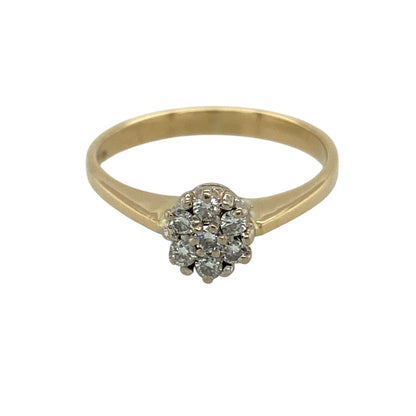 18ct Gold & Diamond Set Cluster Ring