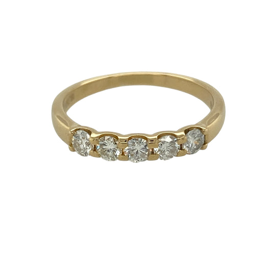 18ct Gold & Diamond Set Band Ring