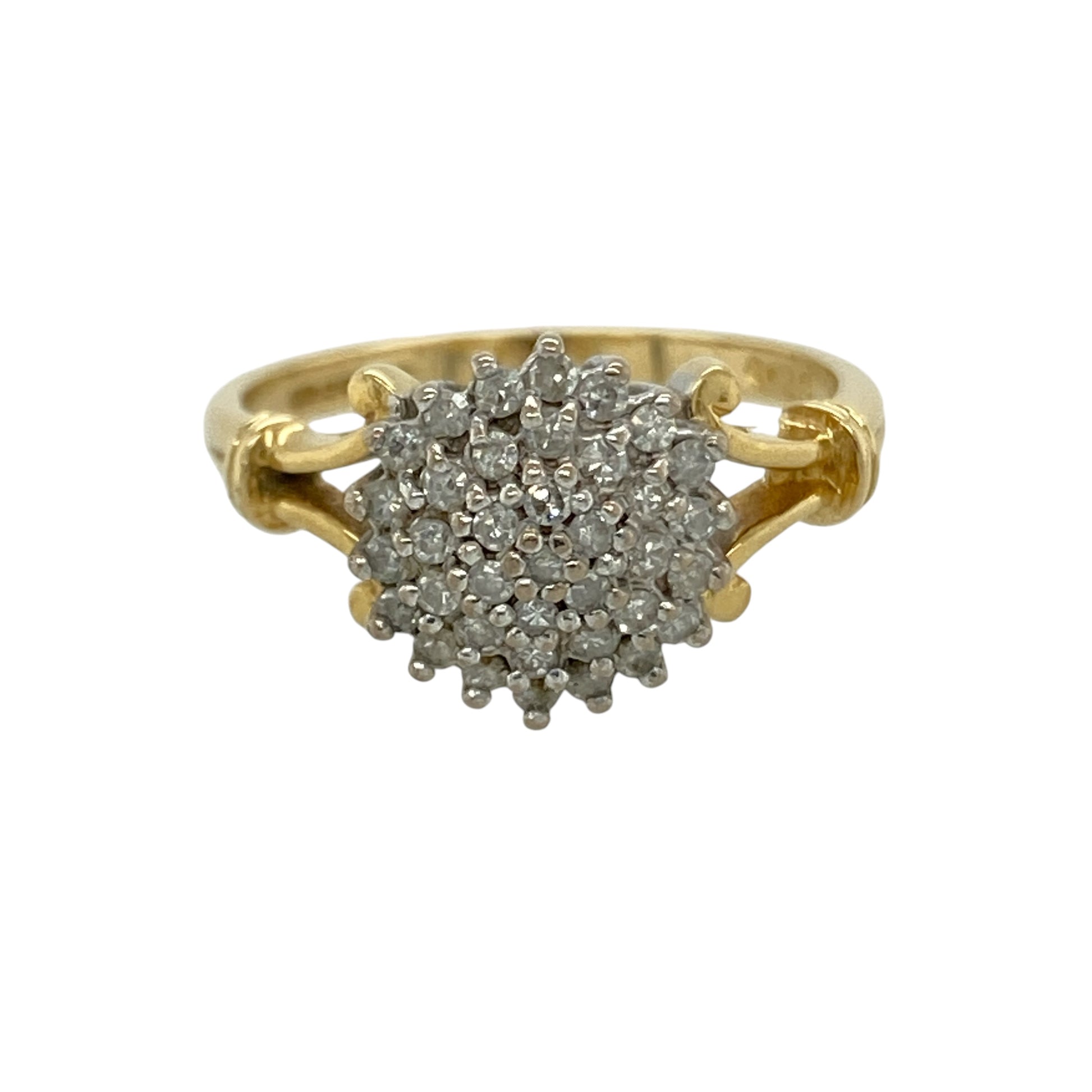18ct Gold & Diamond Set Cluster Ring