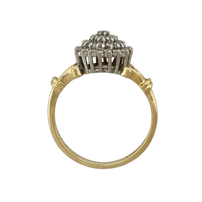 18ct Gold & Diamond Set Cluster Ring