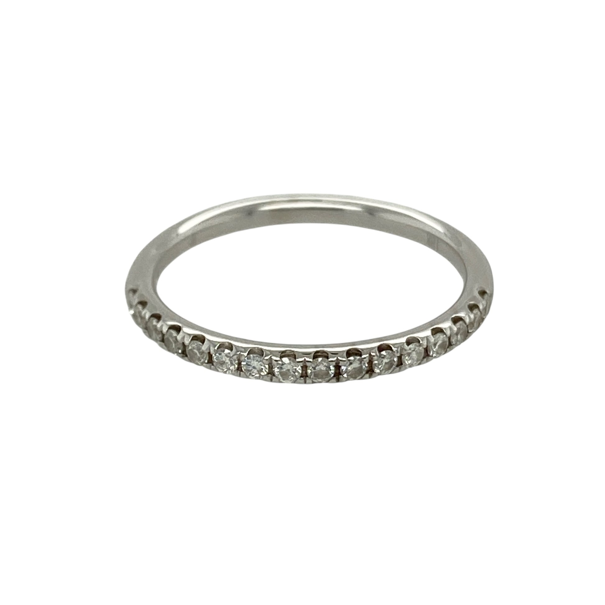 18ct White Gold & Diamond Set Band Ring