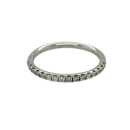 18ct White Gold & Diamond Set Band Ring