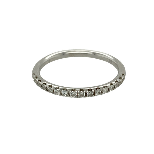 18ct White Gold & Diamond Set Band Ring