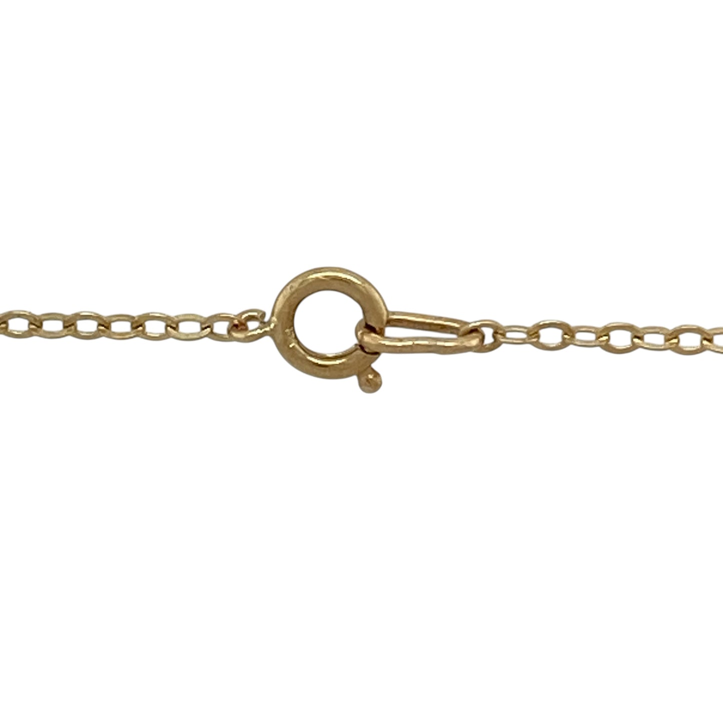 9ct Gold Diamond & Emerald Set Cluster 16" Necklace