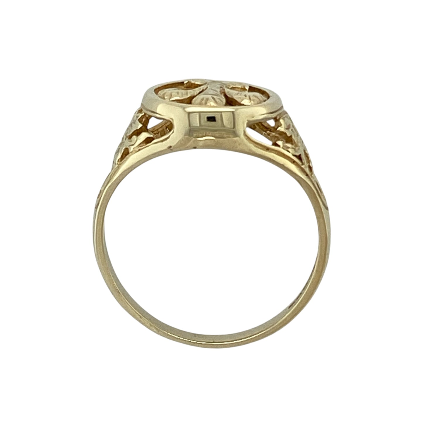 9ct Gold Welsh Three Feathers Signet Ring