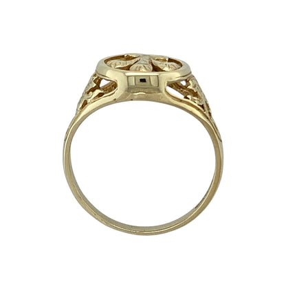 9ct Gold Welsh Three Feathers Signet Ring