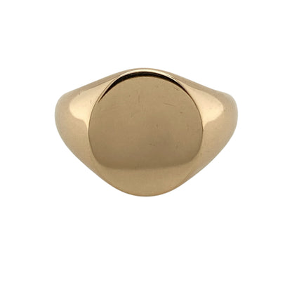 18ct Gold Clogau Plain Oval Signet Ring