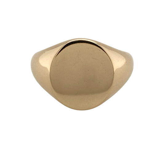 18ct Gold Clogau Plain Oval Signet Ring