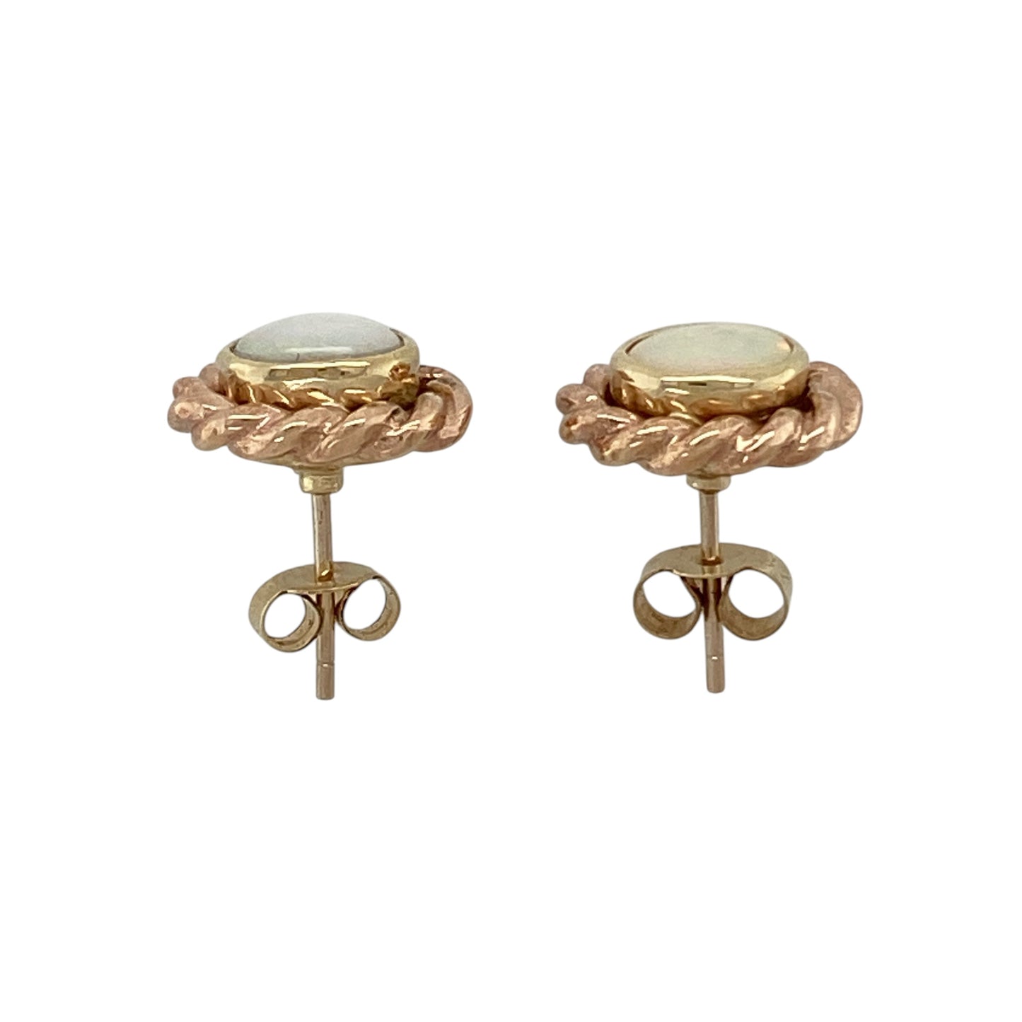 9ct Gold & Opalique Clogau Oval Stud Earrings