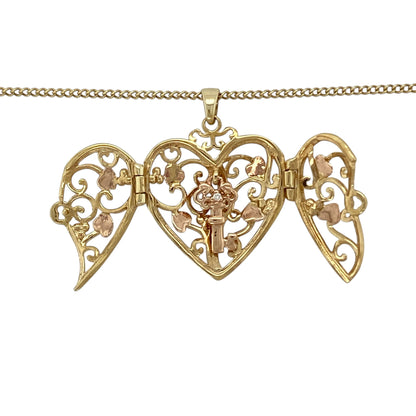 9ct Gold Clogau Kensington Heart Key Locket 18" Necklace