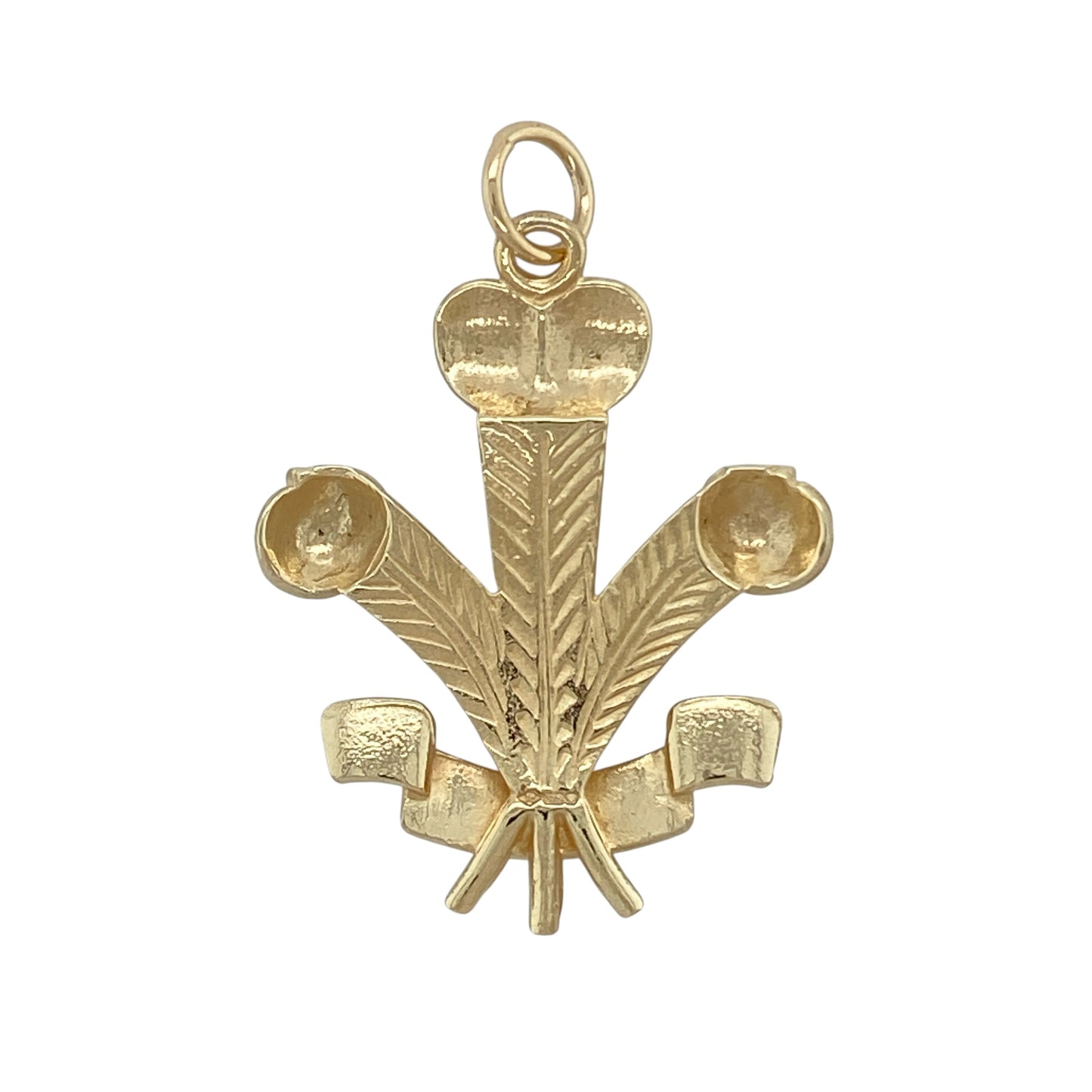Bring bold Welsh heritage style and timeless symbolism to your collection with this pre-owned 9ct yellow gold large Three Feathers pendant, featuring a striking design with meaningful appeal—perfect for everyday wear or as a standout statement piece.

Design: The pendant showcases the iconic Welsh Three Feathers motif in a large and eye-catching design, offering a classic and distinguished appearance.