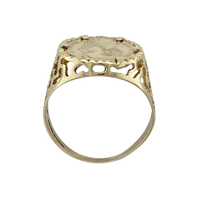 9ct Gold Coin Style Ring