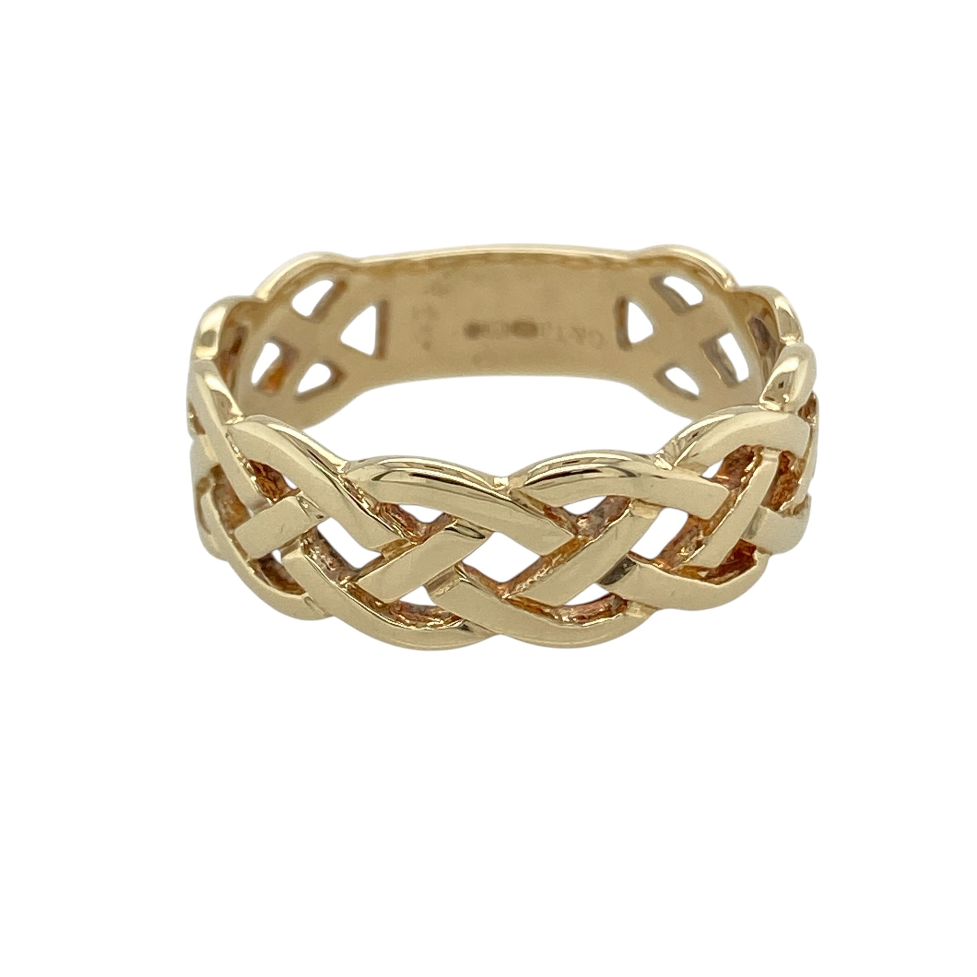 9ct Gold Open Celtic Weave Band Ring