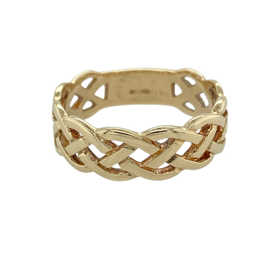 9ct Gold Open Celtic Weave Band Ring