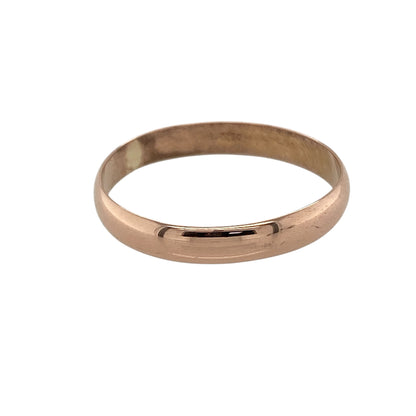 9ct Gold 3mm Wedding Band Ring