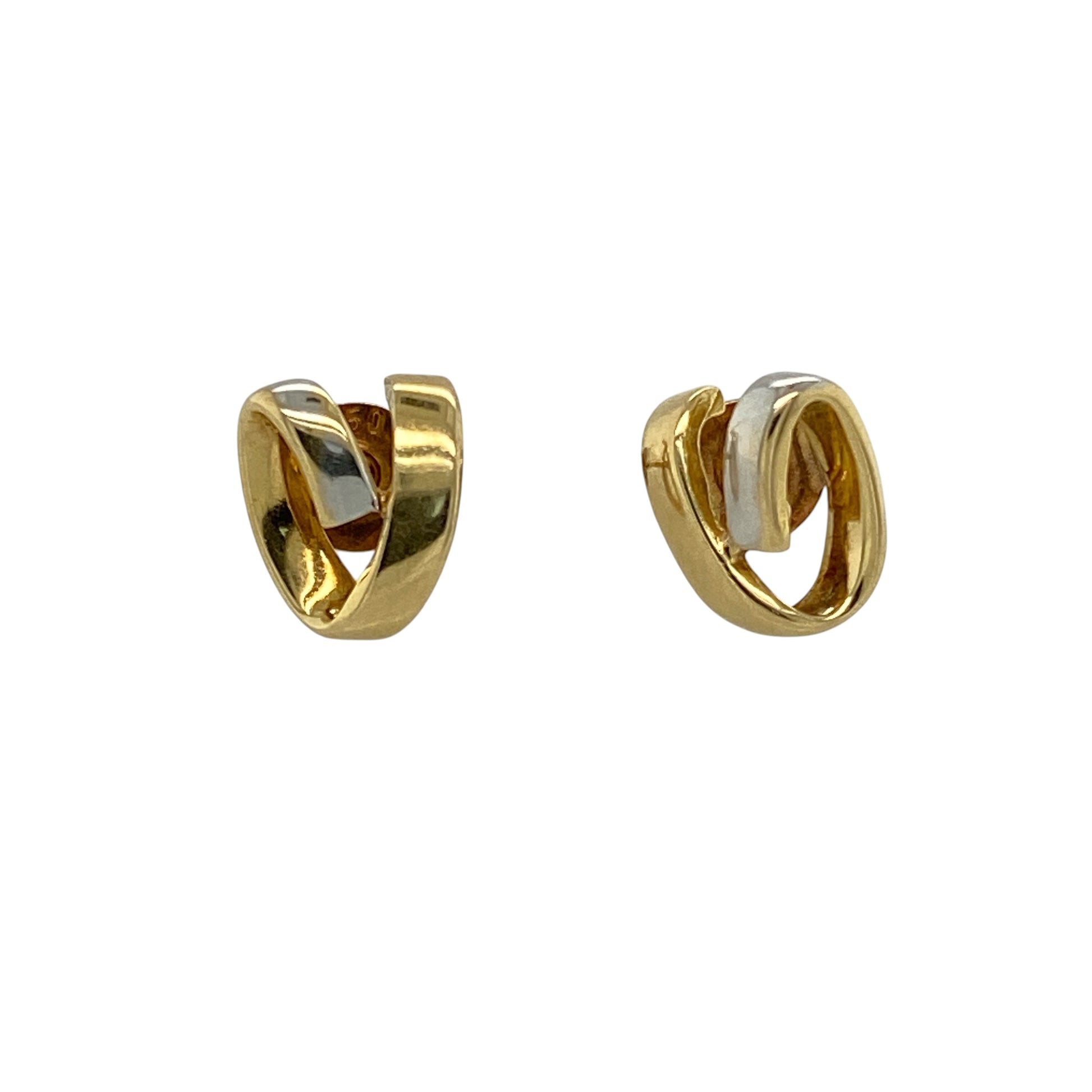 Add a romantic touch to your jewellery collection with these pre-owned 18ct yellow and white gold wrap around heart stud earrings, featuring a stylish two-tone design with timeless everyday appeal—perfect for gifting, special occasions, or elegant daily wear.

Design: The earrings feature an elegant heart-shaped design with flowing wrap around detailing, combining yellow and white gold tones to create a striking and eye-catching contrast.