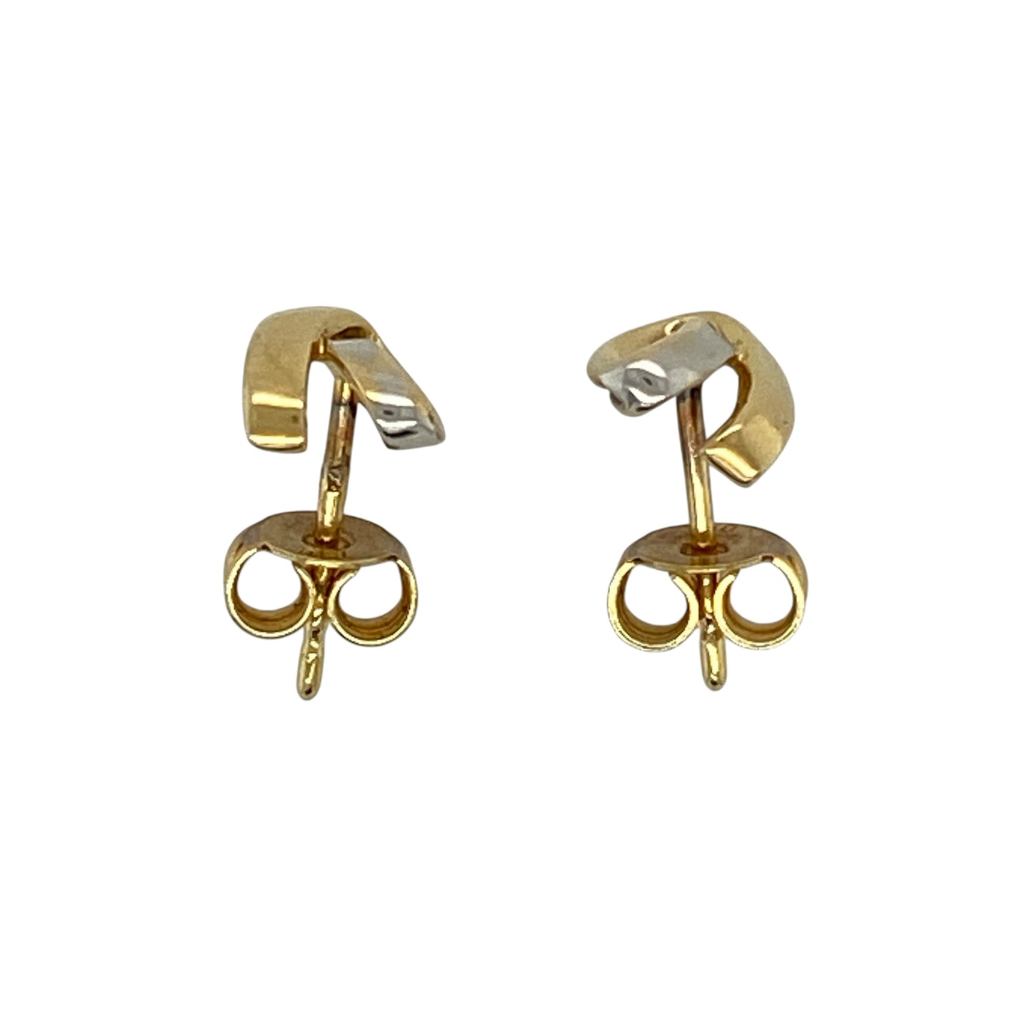 18ct Gold Heart Stud Earrings
