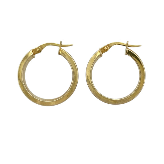 9ct Gold Celtic Weave Hoop Creole Earrings