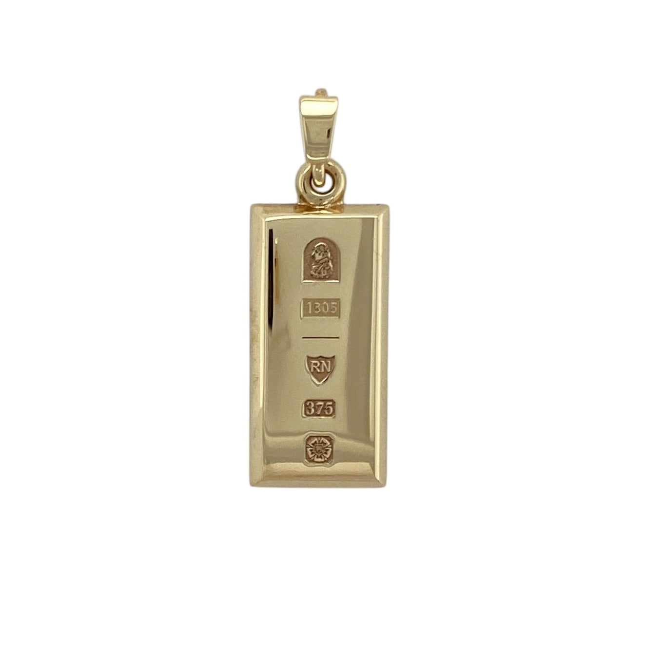 9ct Solid Gold Ingot Pendant