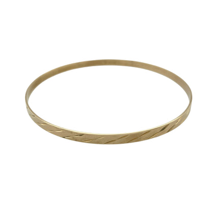 9ct Solid Gold Patterned Bangle